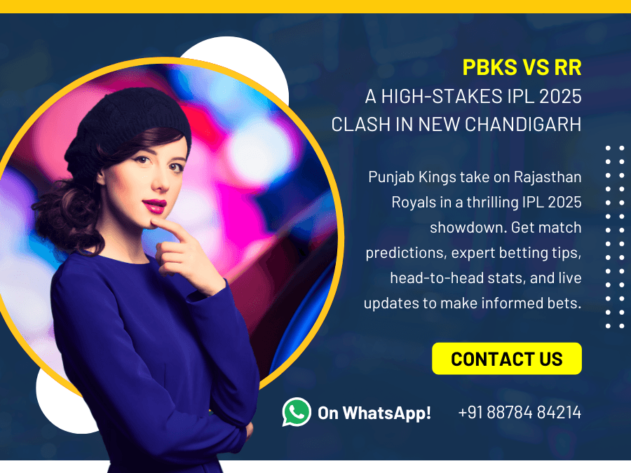 PBKS VS. RR– A High-Stakes IPL 2025 Clash in New Chandigarh
