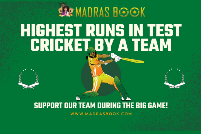 highest runs in test cricket by a team