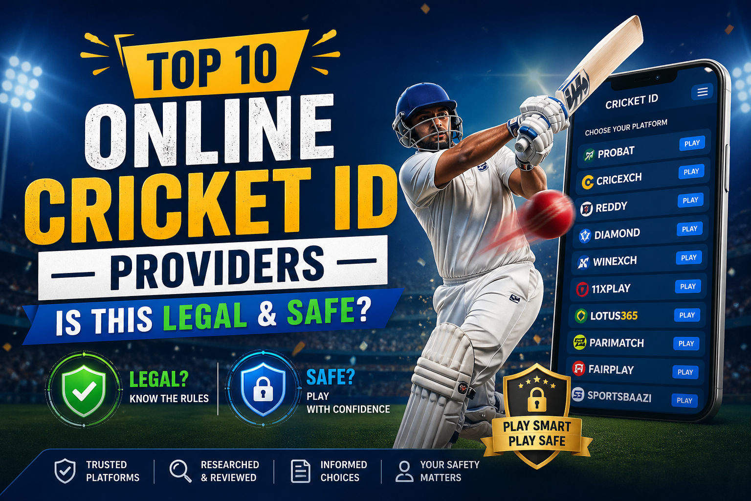 Top 10 Online Cricket ID Providers – Is this Legal & Safe?