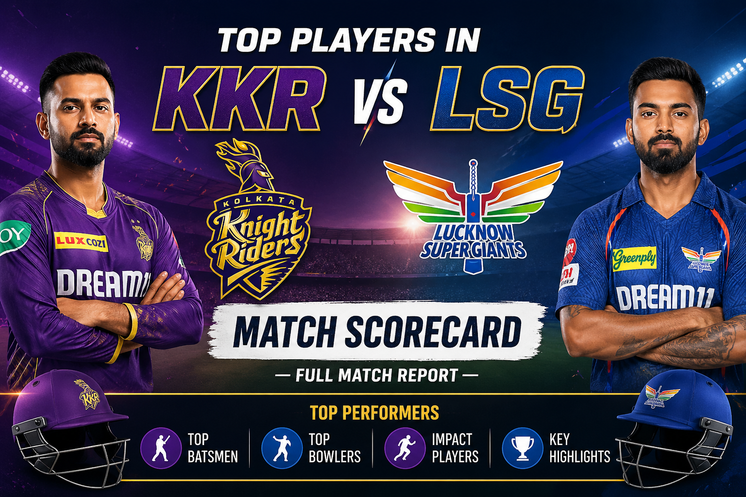Kolkata Knight Riders vs Lucknow Super Giants Match Scorecard IPL 2026
