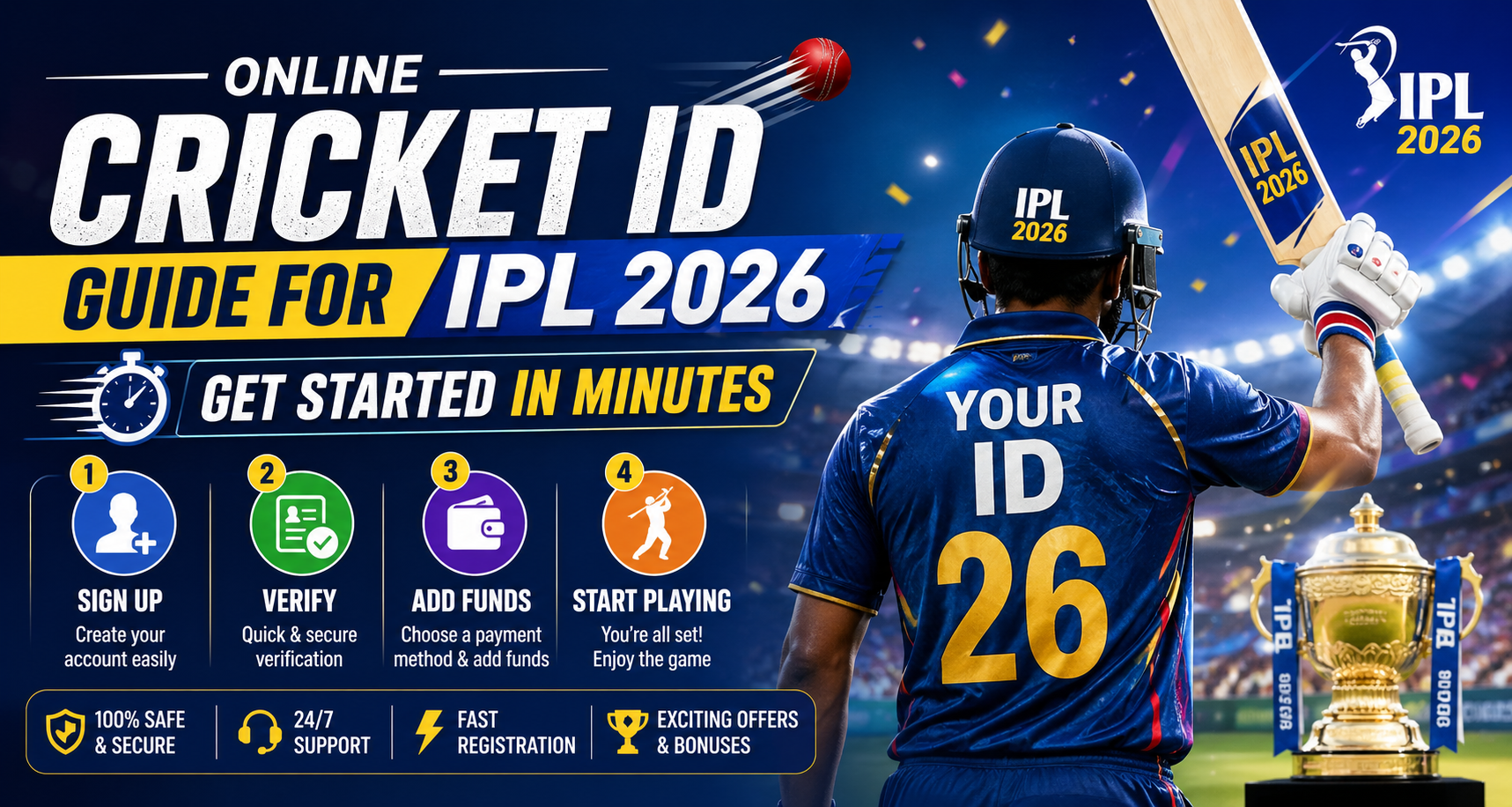 Online Cricket ID IPL 2026 – Get Instant Betting ID for Indian Players