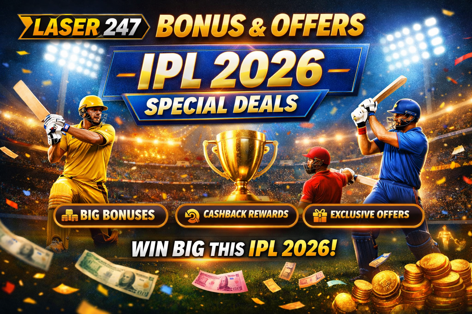 Laser247 Bonus & Offers – IPL 2026 Special Deals