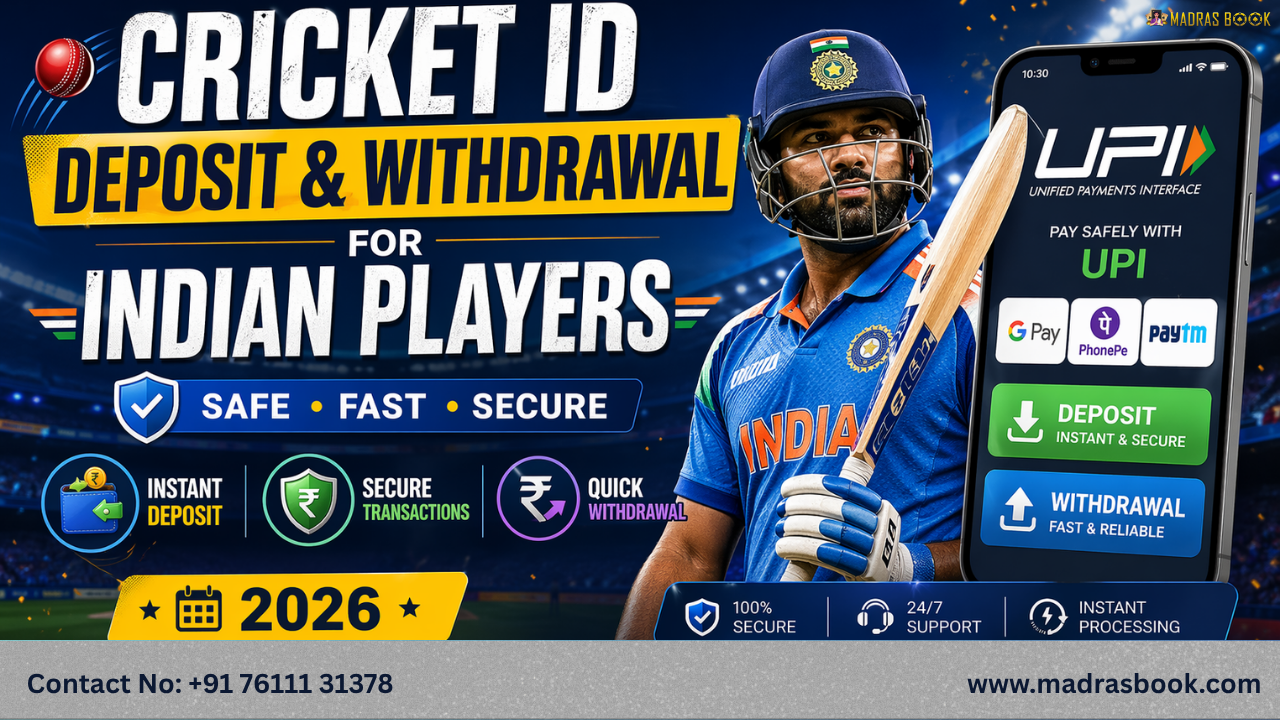 Cricket ID deposit & withdrawal for Indian players