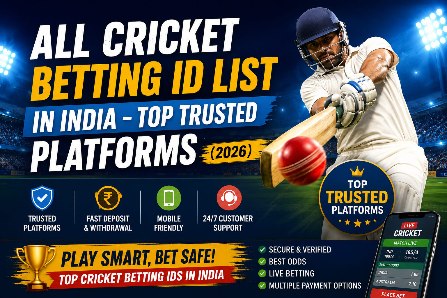 All Cricket Betting ID List in India