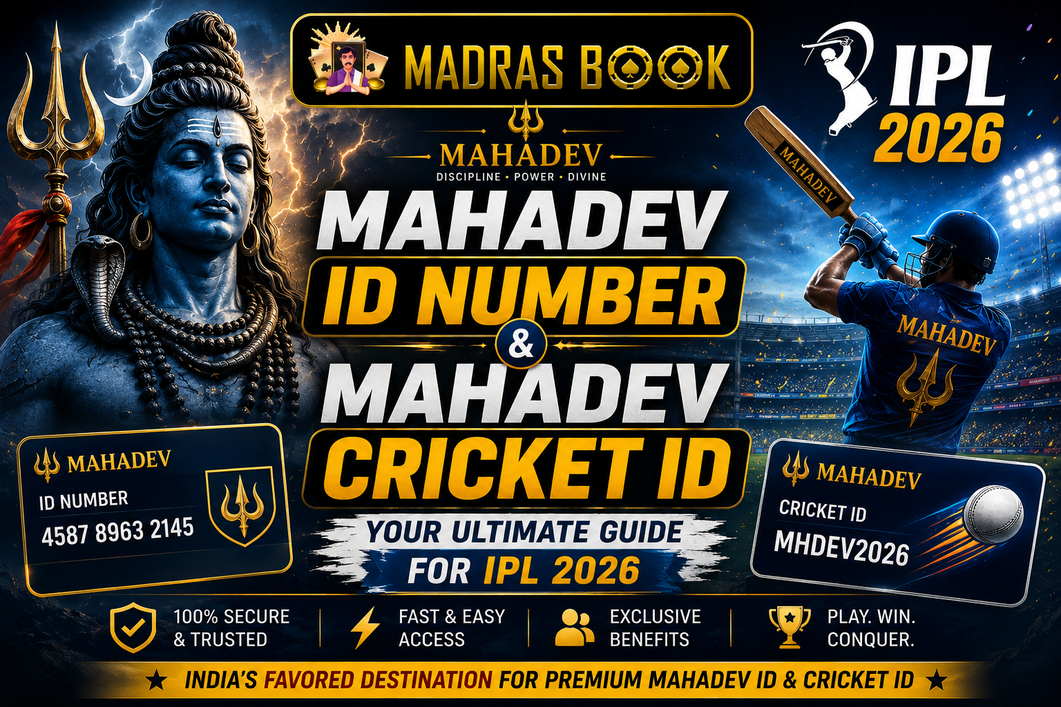 Mahadev Cricket ID & Mahadev ID Number Guide IPL 2026