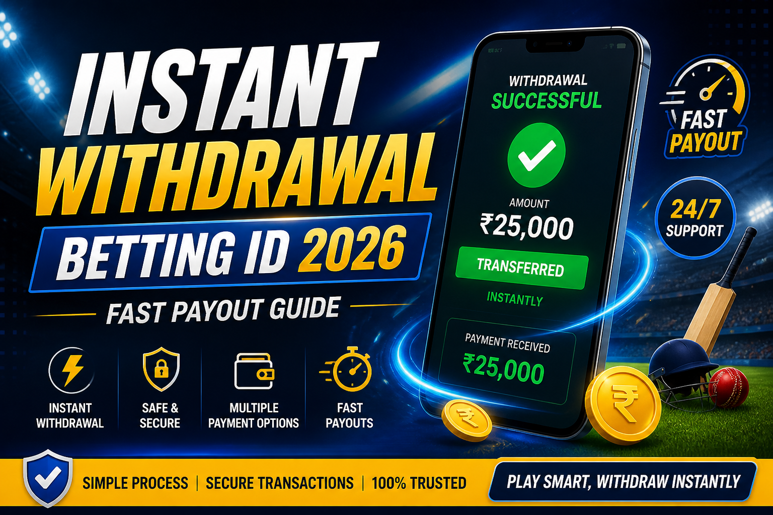 Instant Withdrawal Betting ID 2026 – Fast Payout Guide