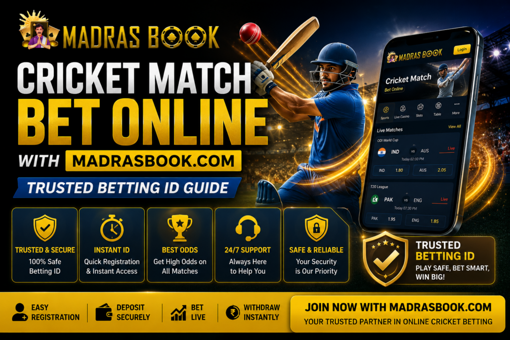 Cricket Match Bet Online with Madrasbook.com