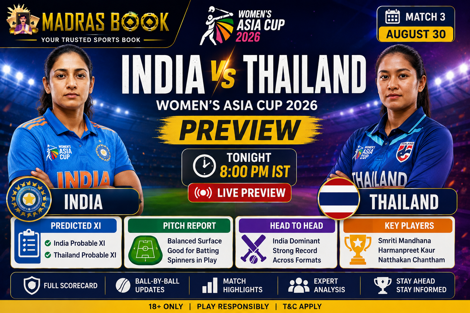 India Thailand Women's Asia Cup 2026