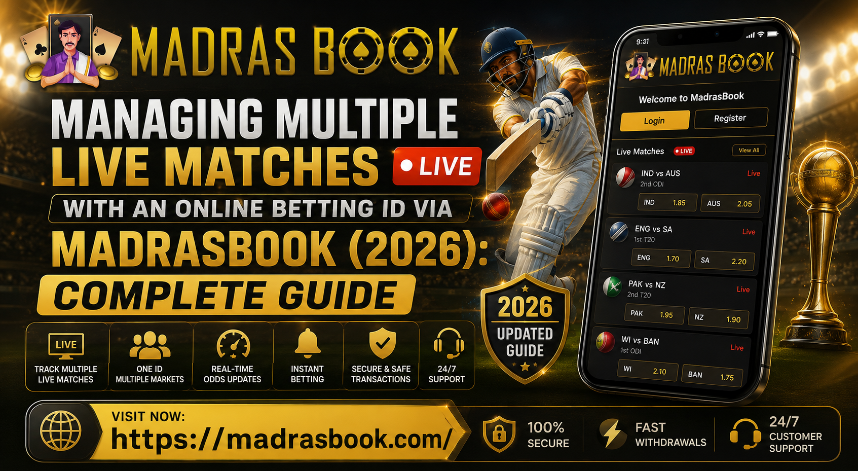 Managing Multiple Live Matches with an Online Betting ID via MadrasBook