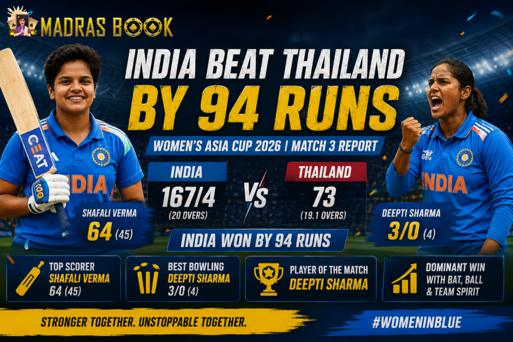 India Beat Thailand Womens Asia Cup 2026