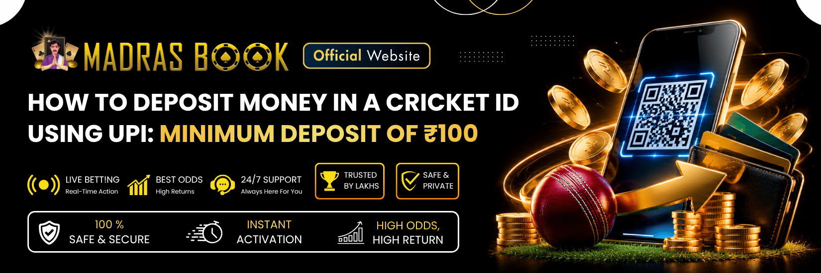 Cricket ID Deposit via UPI Payment Guide | MadrasBook