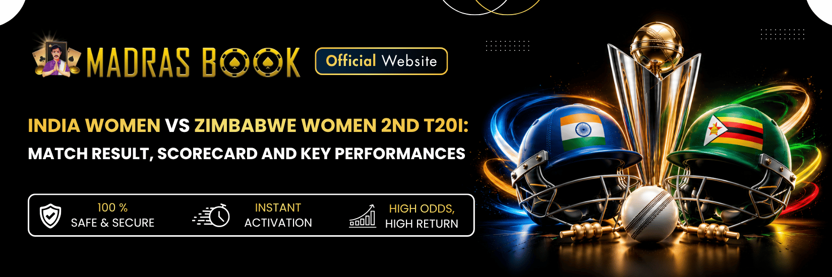 India Women vs Zimbabwe Women 2nd T20I | MadrasBook